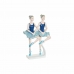 Dekorativ figur DKD Home Decor Blå Romantisk Ballet ballerina 14 x 7,5 x 21,5 cm