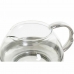 Theepot DKD Home Decor Zilverkleurig Roestvrij staal Kristal Plastic 18 x 14 x 12 cm