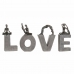 Dekoratyvinė figūrėlė DKD Home Decor Love Derva (13 x 6 x 23 cm) (40 x 4 x 22 cm) (4 pcs)