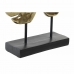 Figura Decorativa DKD Home Decor 25,5 x 6 x 34 cm Preto Dourado Tropical Folha de planta