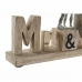 Decoratieve figuren DKD Home Decor Mr & Mrs 51 x 7,5 x 28 cm Zilverkleurig Bruin