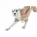 Dekorativ Figur DKD Home Decor Hvit Flerfarget Oransje Hvit/Oransje Leopard Kolonial 30 x 40 cm 37 x 10 x 13 cm