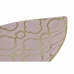 Middenstuk DKD Home Decor 27,5 x 16 x 3 cm Roze Gouden Orientaals Verchroomd Blad van een plant