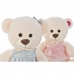 Urso de Peluche DKD Home Decor Bege Cor de Rosa Verde Infantil 20 x 20 x 50 cm Urso (2 Unidades)