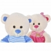 Oso de Peluche DKD Home Decor Beige Azul Rosa Infantil Oso 25 x 25 x 50 cm (2 Unidades)