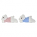 Urso de Peluche DKD Home Decor 70 x 30 x 30 cm Azul Cor de Rosa Branco Infantil (2 Unidades)