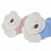 Urso de Peluche DKD Home Decor 70 x 30 x 30 cm Azul Cor de Rosa Branco Infantil (2 Unidades)