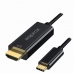 Cablu USB C la HDMI approx! APPC52 Negru Ultra HD 4K