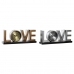 Lauakell DKD Home Decor Love Мед 39 x 8 x 15 cm Сребрист Желязо Loft (2 броя)