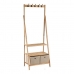 Hattestativ Beige Braun Holz Stoff (40,5 x 175 x 67 cm)