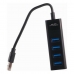 USB HUB 4 Portar 3.0 ELBE HUB401 Svart