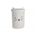 Cesto para la Ropa Sucia DKD Home Decor Blanco Infantil Gato 42 x 42 x 63 cm Fibra (2 Unidades)