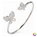 Brazalete Folli Follie Mariposas Plata de ley (Ø 55 mm)