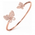 Brazalete Folli Follie Mariposas Plata de ley (Ø 55 mm)