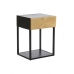 Comodino DKD Home Decor Dorato 35 x 40 x 55 cm Nero Metallo Legno