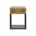 Mesita de Noche DKD Home Decor Dorado 35 x 40 x 55 cm Negro Metal Madera