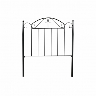 Headboard DKD Home Decor Black Wood Ironwork 99 x 3 x 119 cm