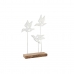 Statua Decorativa DKD Home Decor Marrone Bianco Ferro Legno di mango Uccelli (32 x 10 x 51 cm)