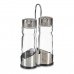 Condiment Set Crystal Metal Transparent Plastic Glass (2 pcs)