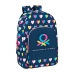 Mochila Escolar Benetton Corazones Azul Marinho 30 x 46 x 14 cm