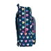 Mochila Escolar Benetton Corazones Azul Marinho 30 x 46 x 14 cm