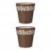 Self-watering flowerpot Stefanplast Gaia Brown Plastic Vanilla 29 x 29 x 29 cm