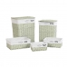 Set de Coșuri DKD Home Decor Verde răchită 44 x 34 x 56 cm 5 Piese