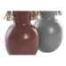 Vase DKD Home Decor 14 x 13 x 24 cm Grey Metal Terracotta (2 Units)