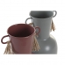 Vaso DKD Home Decor 14 x 13 x 24 cm Grigio Metallo Terracotta (2 Unità)