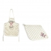 Set Apron Kitchen Cloth 60 x 0,3 x 80 cm White Green 80 % cotton 70 % cotton (2 pcs)