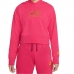 Bluza z Kapturem dla Dziewczynki  CROP HOODIE  Nike DM8372 666  Różowy