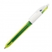 Pen Bic Fluor 4 kleuren Fluorescerend 12 Onderdelen