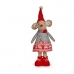 Figură Decorativă Mouse Crăciun 48 cm Alb Roșu Gri Crem