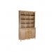 Guarda-louça DKD Home Decor Natural 124,5 x 39 x 201,8 cm Abeto Alumínio Madeira MDF