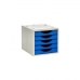 Modulaire archiefkast Archivo 2000 ArchivoTec Serie 4000 Blauw 5 lades Din A4 Grijs 34 x 27 x 26 cm