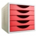 Modułowa szafka na akta Archivo 2000 ArchivoTec Serie 4000 5 szuflady Din A4 Czerwony 34 x 27 x 26 cm