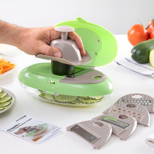 Rallador De Verduras Manual 6 En 1 Plegable Mandolina Cocina