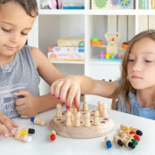 Set en bois pour former des lettres et des chiffres 27 Pièces - JOUETS 