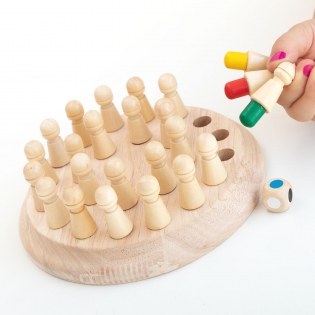 Gioco di società per bambini Memoria in legno Matchstick Gioco di scacchi  Divertimento Block Board