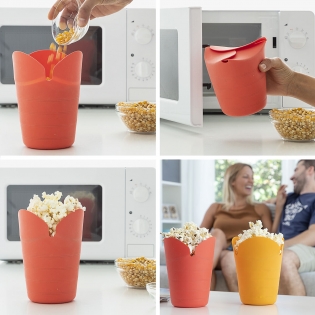 Contenitori per Pop-corn Pieghevoli in Silicone Popbox InnovaGoods (Pacco  da 2)