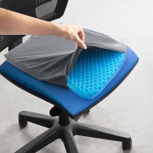 Dropship Gel Seat Cushion Non-Slip Breathable Honeycomb Sitting Cushion  Pressure Relief Back Tailbone Pain Cushion Pad With Removable Cover For Car Office  Chair Classroom Travel to Sell Online at a Lower Price