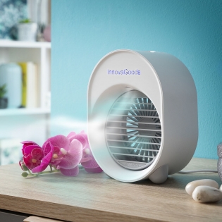 bladeless evaporative air conditioner with led evareer innovagoods