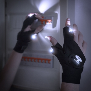 gants de lumière LED sans doigts pour grandes mains,Gants de lampe