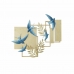 Wall Decoration DKD Home Decor Blue Golden Metal Bird Glamour (84,5 x 8,3 x 72,4 cm)