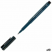 Rotuladores Faber-castell Broadpen Document 1554 Azul (10 Unidades