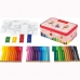 Set of Felt Tip Pens Faber-Castell Connector Metal Box Ballerina Multicolour (9Units)