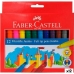 Набор маркеров Faber-Castell Jumbo футляр Разноцветный (12 штук)