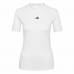 Dames-T-Shirt met Korte Mouwen Adidas Techfit Training Wit