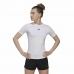 Dames-T-Shirt met Korte Mouwen Adidas Techfit Training Wit