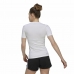 Dames-T-Shirt met Korte Mouwen Adidas Techfit Training Wit